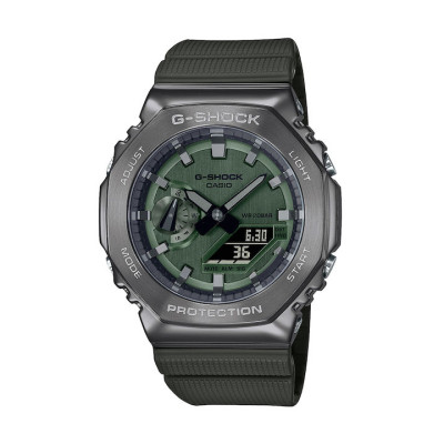 Casio G-Shock GM-2100B-3AER Ανδρικό Αναλογικό-Ψηφιακό Ρολόι σε Στρατιωτικό Πράσινο με Carbon Core Guard και Αντοχή στο Νερό 200m